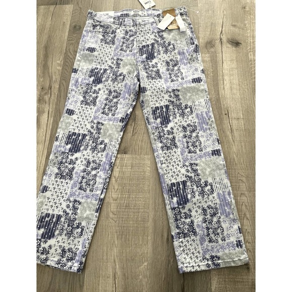 Kensie Patchwork Indigo Combo Jeans High rise size 10/30 - Picture 1 of 8